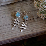 Larimar Leaf Earrings
