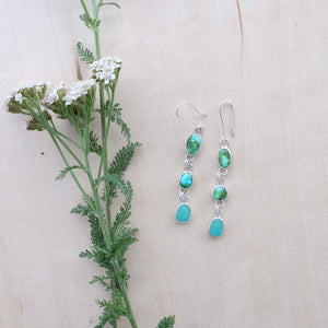 Turquoise cascade earrings