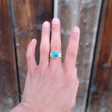 Turquoise Flat Band Ring - Size 7