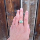 Turquoise Flat Band Ring - Size 8.5